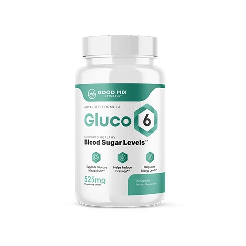 Gluco 6: Natural Blood Sugar Support Supplement for Healthy Glucose Levels, Steady Energy and Metabolism